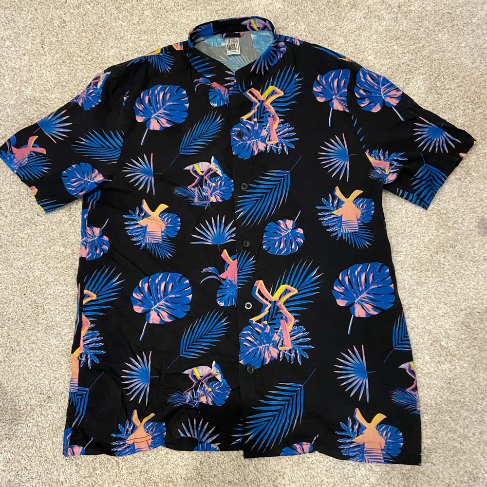 Dutch Bros Coffee tropical button up/cover up